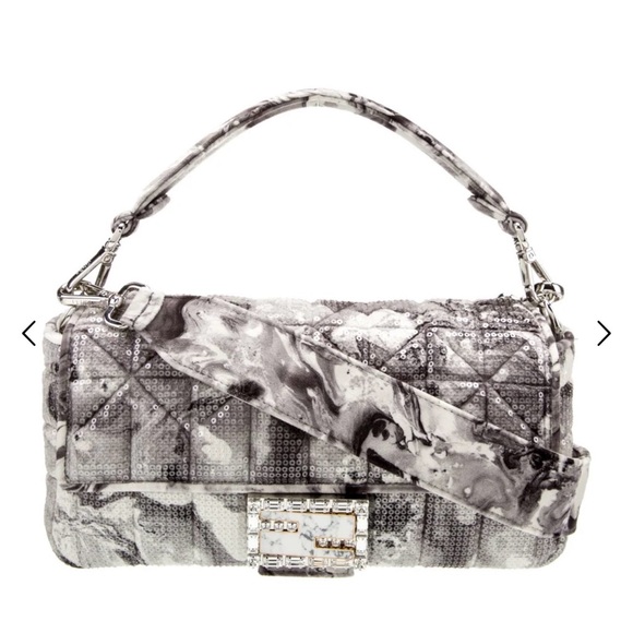 Fendi Handbags - 🦄 Fendi Marble custom sequin Baguette Shoulder Bag